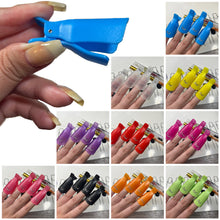 Load image into Gallery viewer, Nail Polish Remover Clip (Set of Ten Finger Caps Pieces)