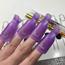 Load image into Gallery viewer, Nail Polish Remover Clip (Set of Ten Finger Caps Pieces)