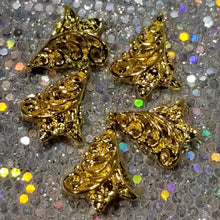 Load image into Gallery viewer, Golden Pine || Tree Charms || Nail Art Studs || Christmas Winter DIY Mani