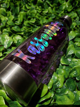 Load image into Gallery viewer, Hydrating Libation || Purple with Custom Name || Water Bottle || Stainless Steel Lid & Base
