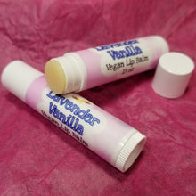 Load image into Gallery viewer, Lavender Vanilla || Vegan Lip Balm || .15 oz Balm Tube || Hydrating Humectant || Chapped Stick