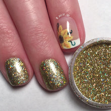 Load image into Gallery viewer, Helianthus Holo Glitter || Gold Ultra Fine Burnishable || Solvent Resistant