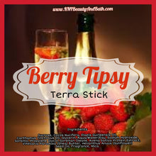 Load image into Gallery viewer, Berry Tipsy 🍓🥂 - Terra Stick || Exfoliating Soap Scrub || Large Cuticle, Elbow, & Body Tube
