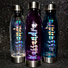 Load image into Gallery viewer, Hydrating Libation || Purple with Custom Name || Water Bottle || Stainless Steel Lid & Base