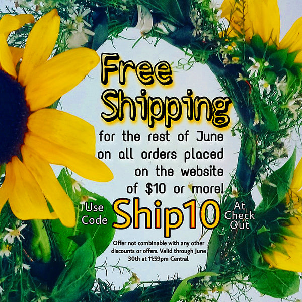 Free Domestic Shipping for the month of June!