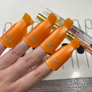 Nail Polish Remover Clip (Set of Ten Finger Caps Pieces)