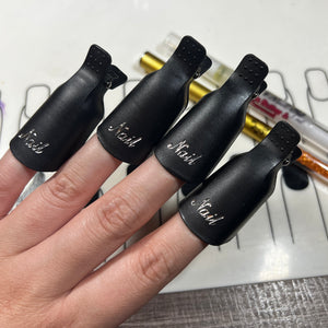 Nail Polish Remover Clip (Set of Ten Finger Caps Pieces)