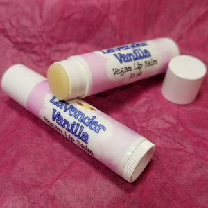 Lavender Vanilla || Vegan Lip Balm || .15 oz Balm Tube || Hydrating Humectant || Chapped Stick