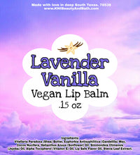 Load image into Gallery viewer, Lavender Vanilla || Vegan Lip Balm || .15 oz Balm Tube || Hydrating Humectant || Chapped Stick
