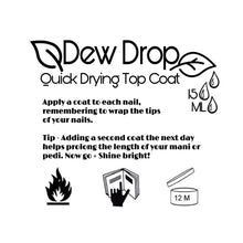 Load image into Gallery viewer, Dew Drop | 15ml Glossy Top Coat | Quick Drying | Three Free