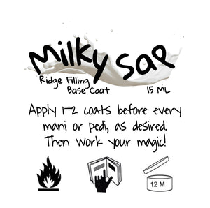 Milky Sap | 15ml Ridge Filling Base Coat | Three Free